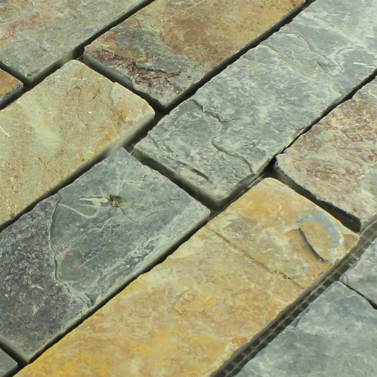 Campione Mosaico Ardesia Rost Marrone Brick