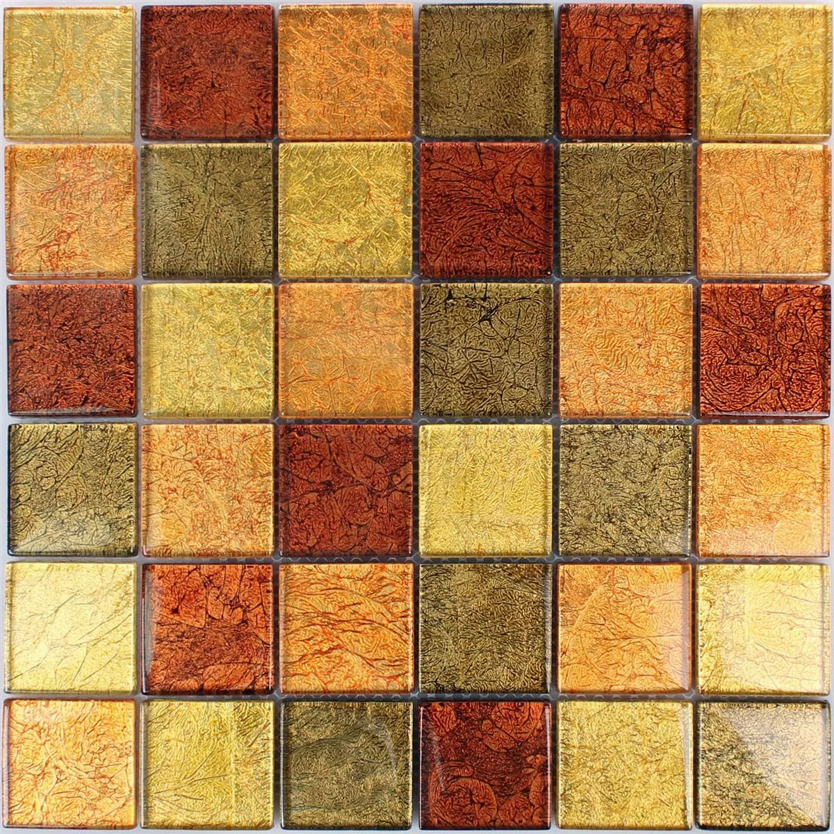 Mosaico Vetro Piastrella Curlew Giallo Arancione 48
