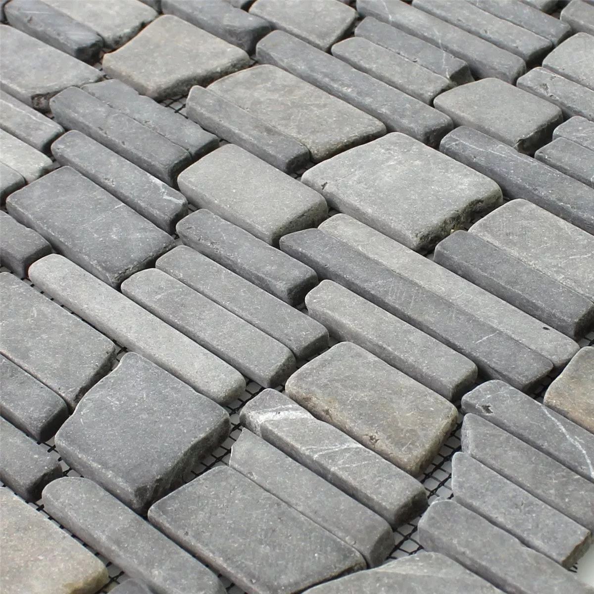 Campione Mosaico Marmo Pietra Naturale Brick Neromarquina