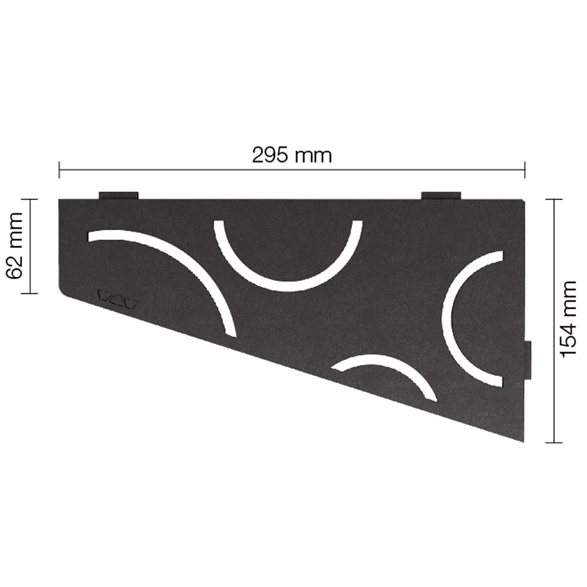 Mensola a muro Mensola per doccia Schlüter quadrata 15,4x29,5 cm Curva antracite