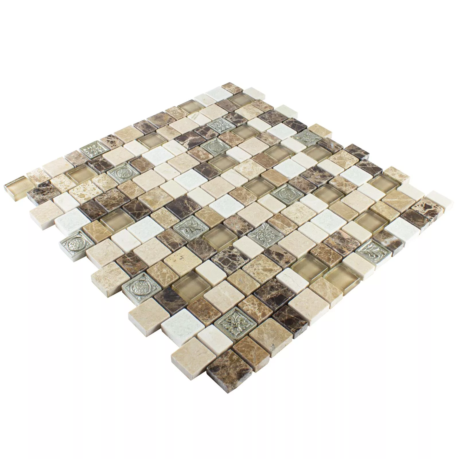 Campione Mosaico Moranbah Marrone Beige Bianco