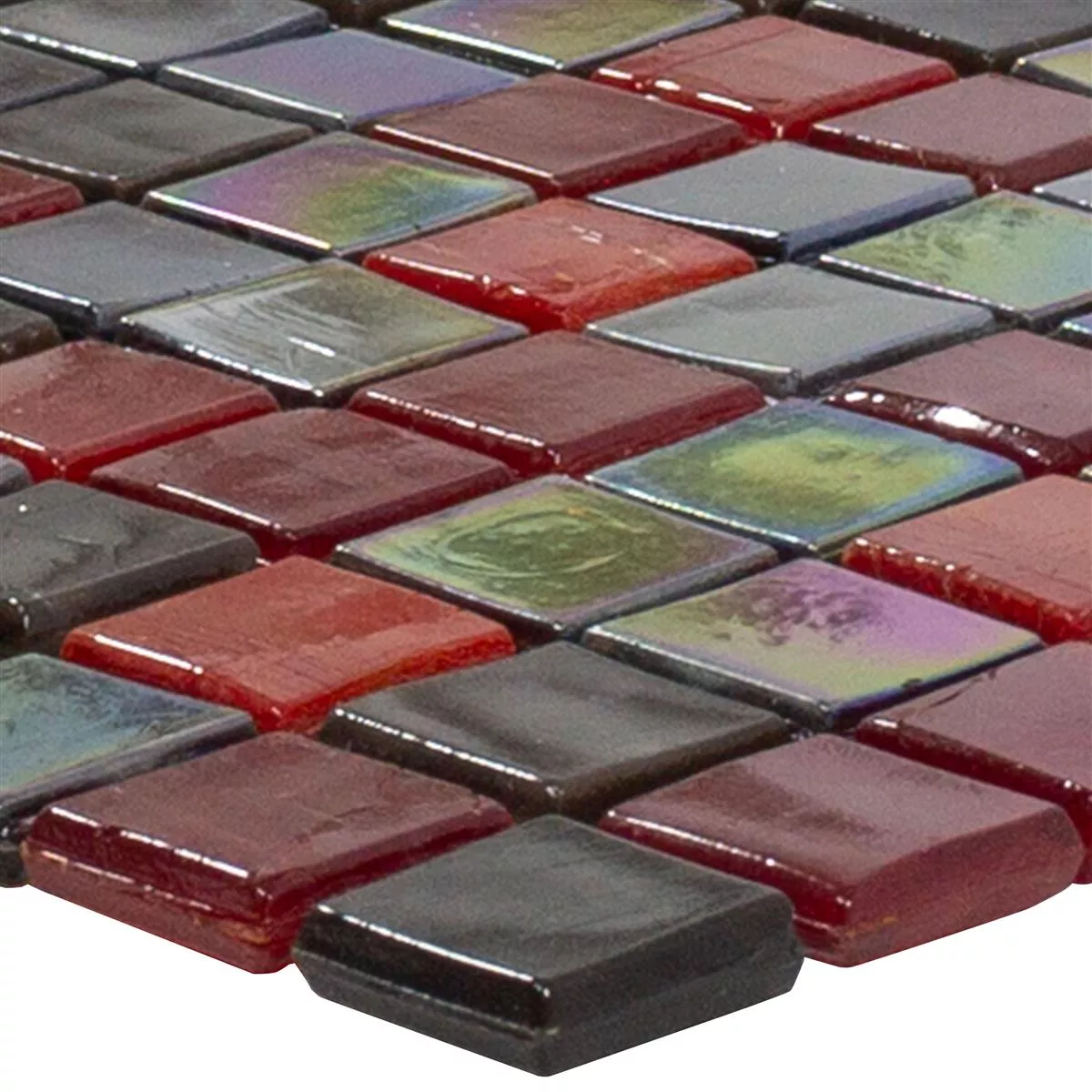 Mosaico Di Vetro Piastrelle Salsa Rosso Nero Mosaico Di Vetro Piastrelle Salsa Rosso Nero