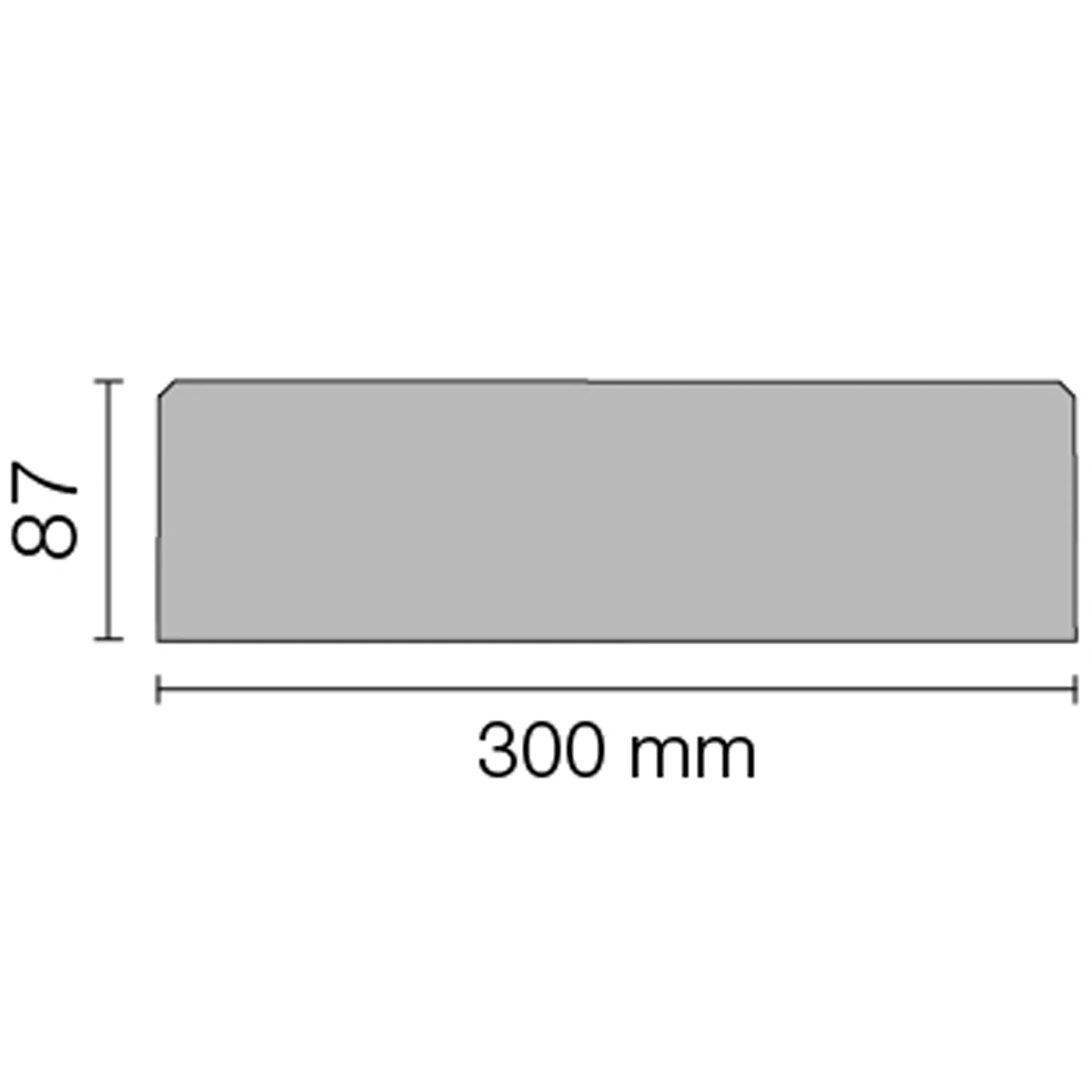 Mensola a muro per nicchia Schlüter rettangolare 30x8,7 cm Curve antracite