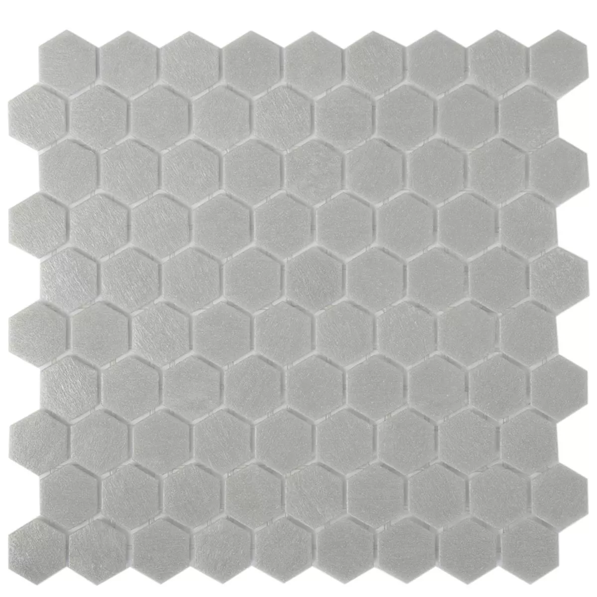 Mosaico Di Vetro Piastrelle Trend-Vi Esagono 152 Grigio
