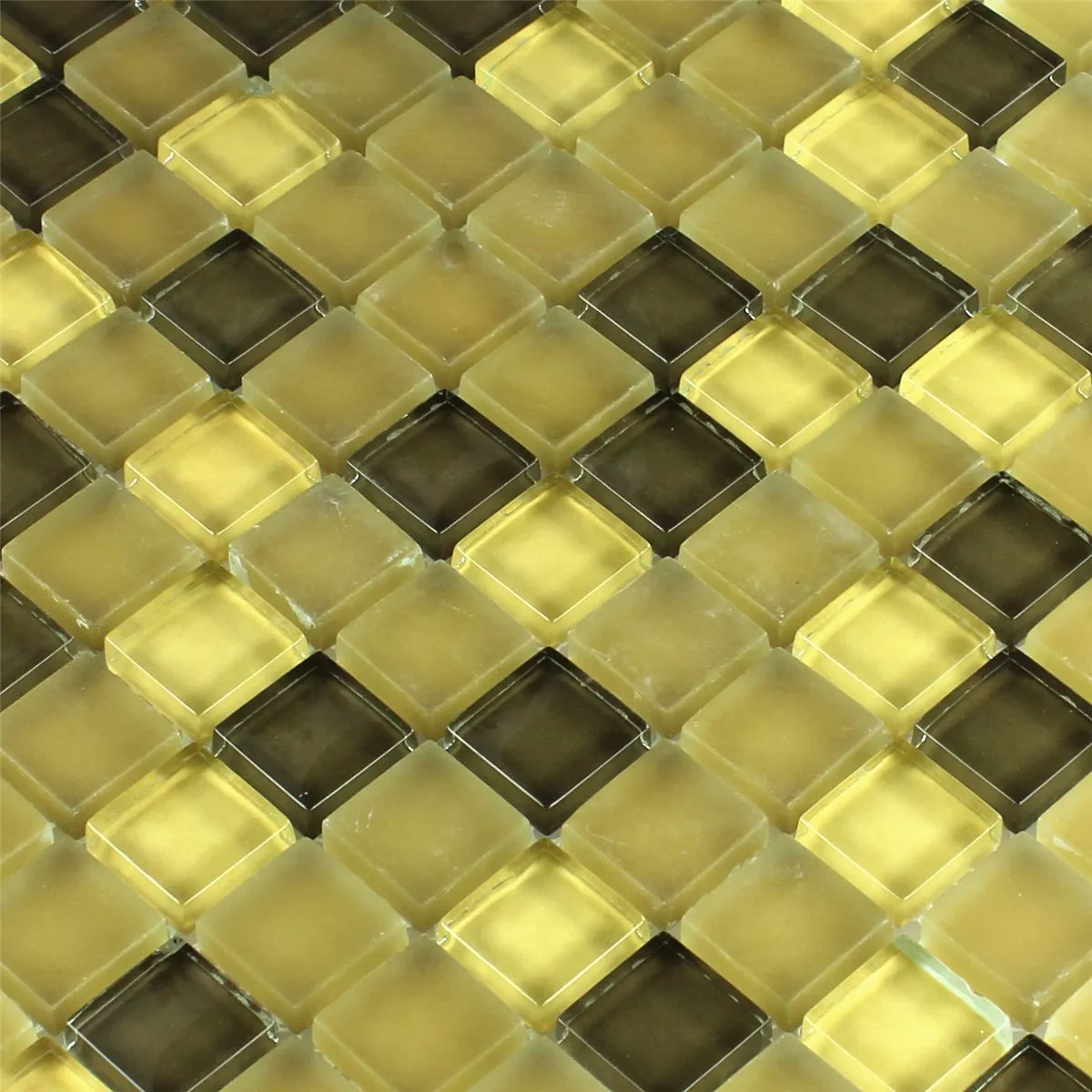 Mosaico Vetro Piastrella Yellow 23x23x8mm