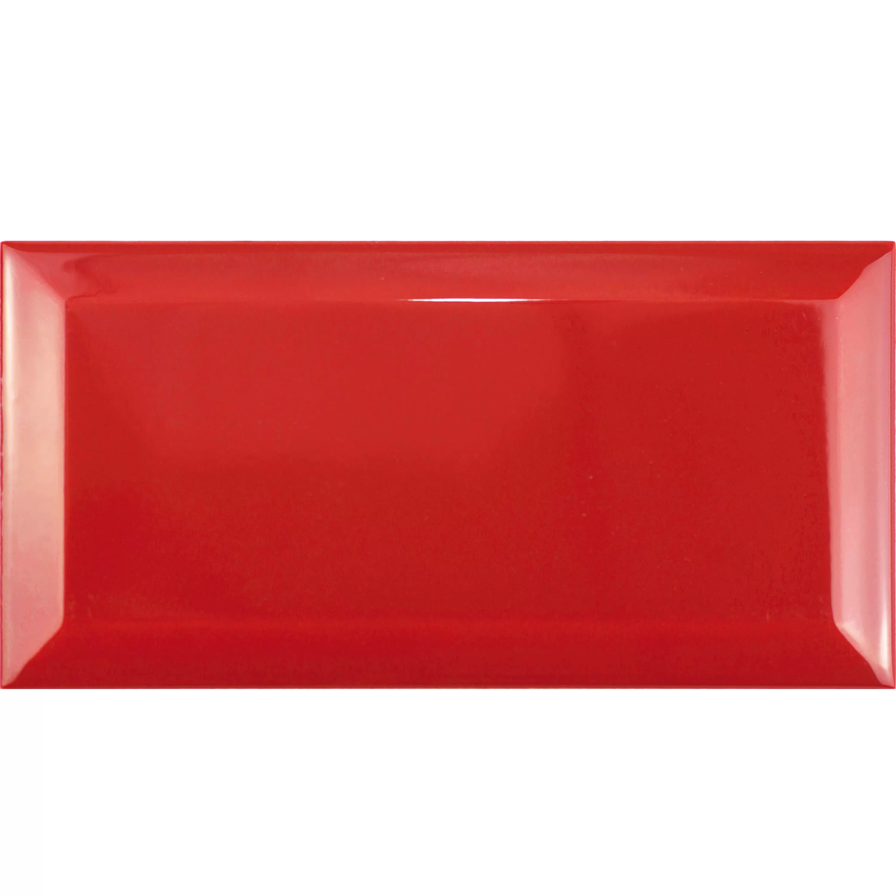 Metro Rivestimenti Brussel Sfaccettatura 10x20x0,7cm Rojo Metro Rivestimenti Brussel Sfaccettatura 10x20x0,7cm Rojo