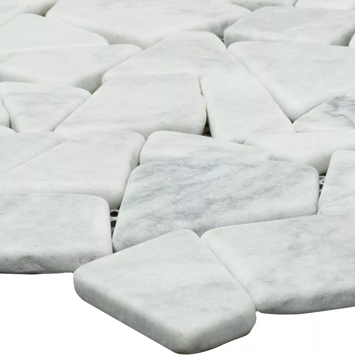 Marmo Rotte Mosaico Mareblu Carrara Bianco