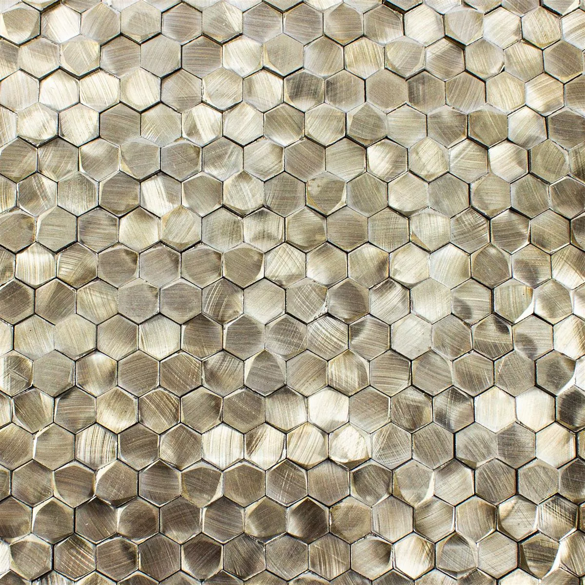 Campione Alluminio Metallo Mosaico McAllen Oro
