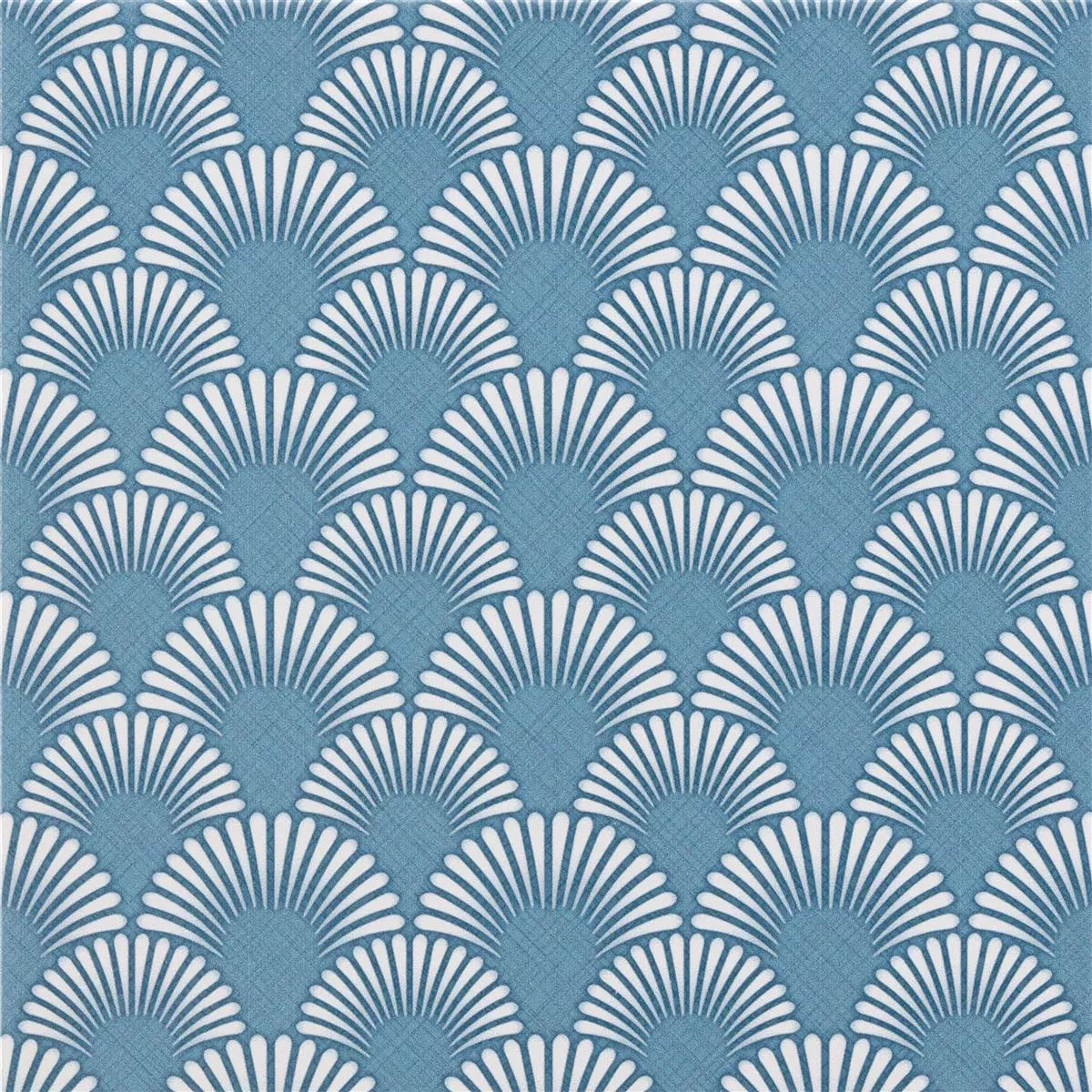 Piastrelle Ottica Di Cemento Wildflower Blu Decorative 18,5x18,5cm