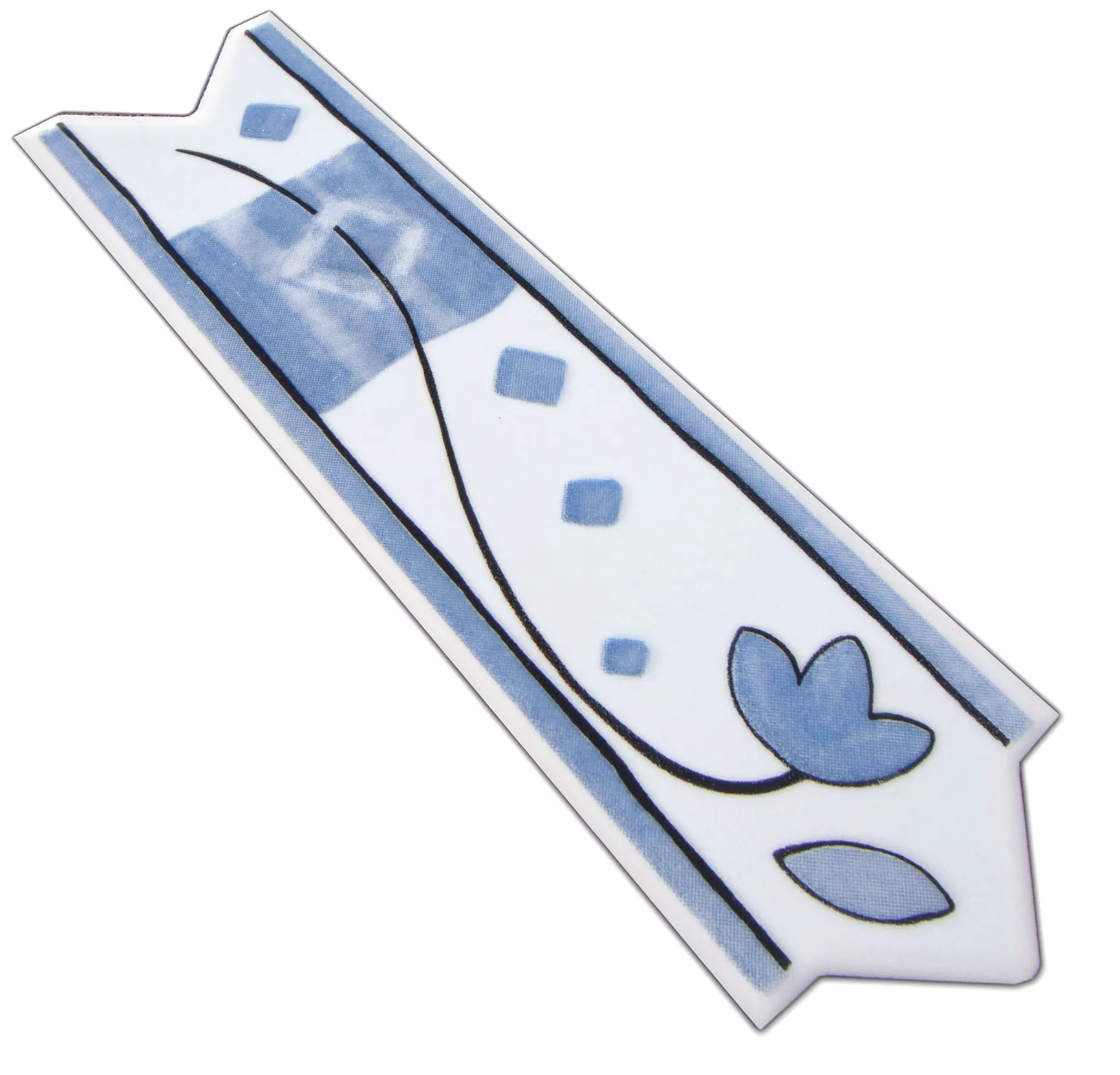 Ceramica Confine Barbara Blu Chiaro Bianco 6x20cm Ceramica Confine Barbara Blu Chiaro Bianco 6x20cm