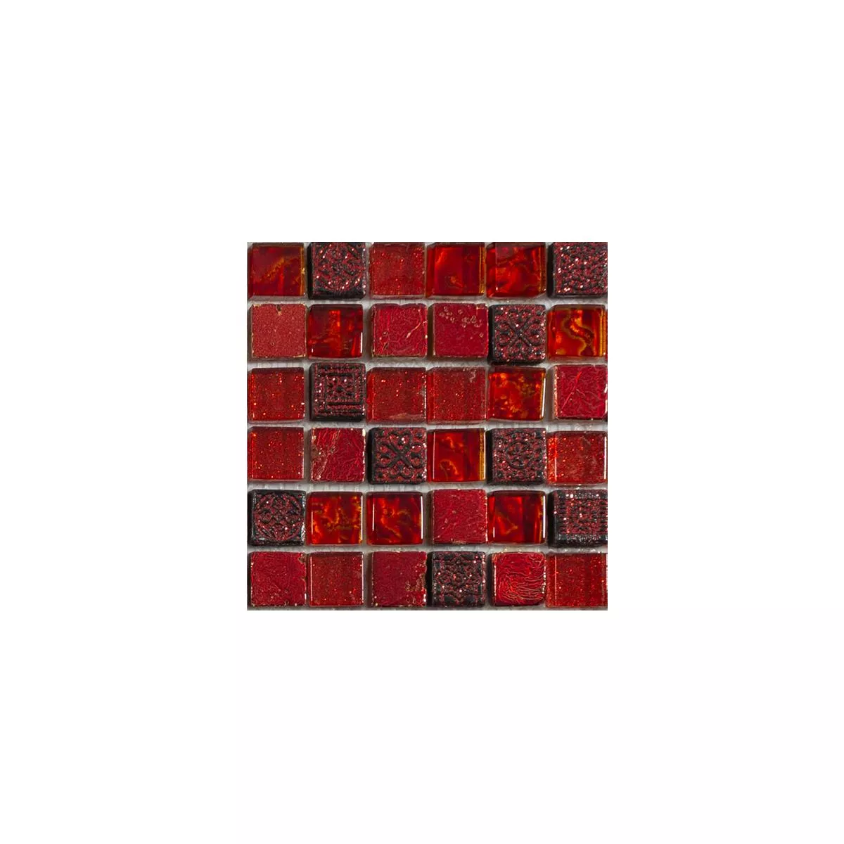 Campione Mosaico Di Vetro Pietra Naturale Piastrelle Cleopatra Rosso