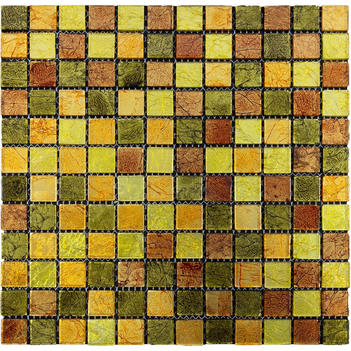 Mosaico Di Vetro Piastrelle Curlew Giallo Arancione 23 4mm