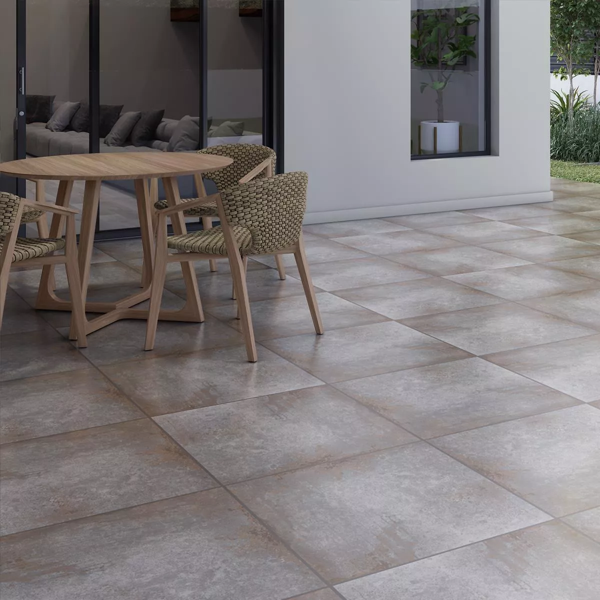 Piastrella Esterni Gres Porcellanato Belfield Grigio 60x60x2 cm