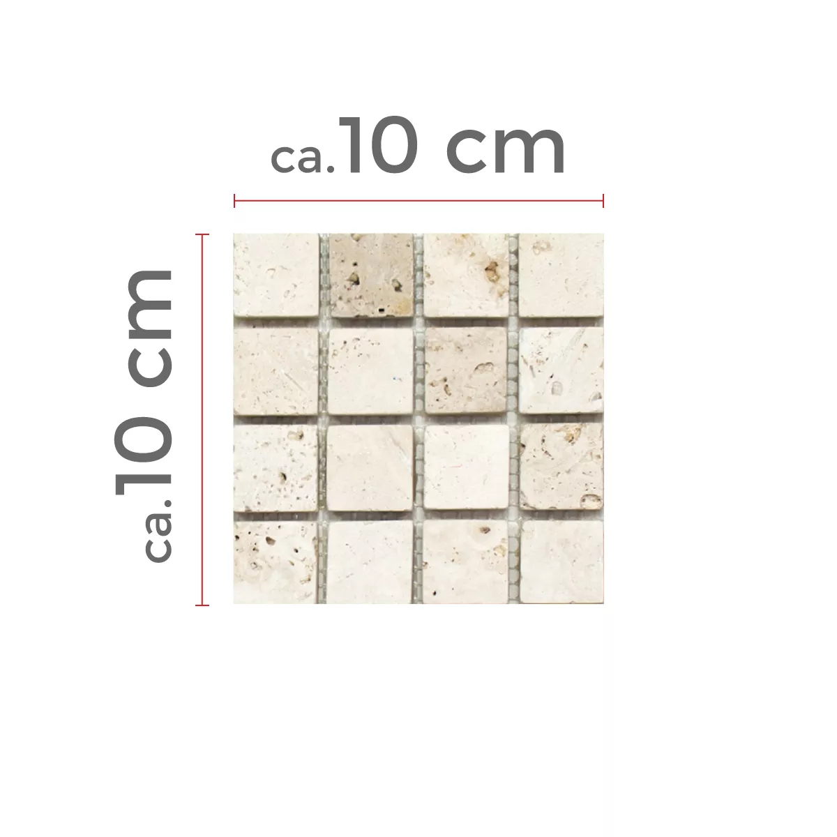 Campione Mosaico Travertino Beige Naturale