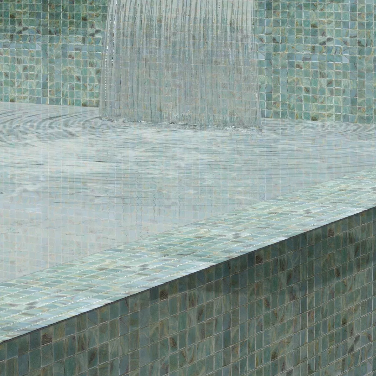 Vetro Piscina Mosaico Alassio Turchese 25