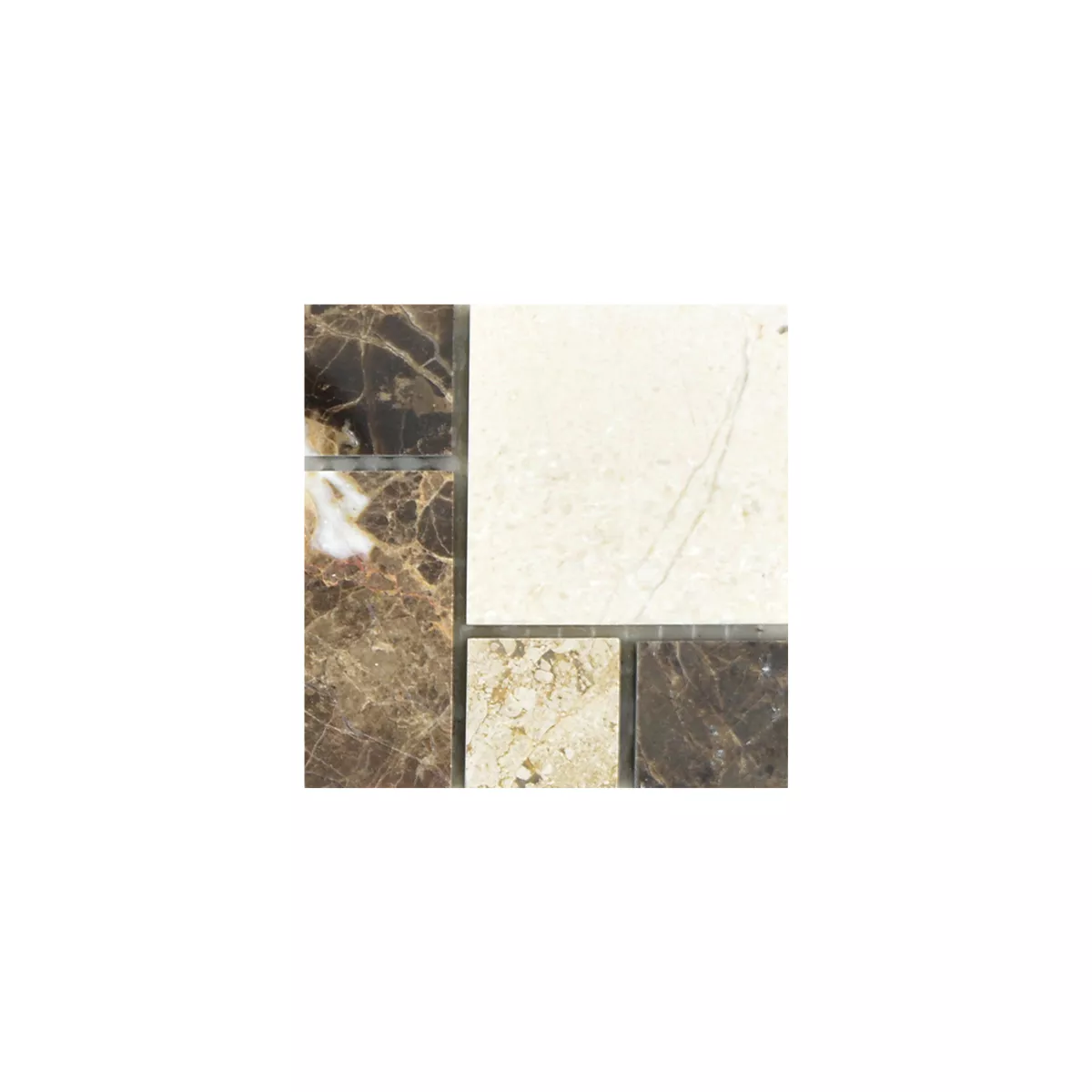 Campione Marmo Mosaico In Pietra Naturale Piastrelle Cordoba Marrone Beige