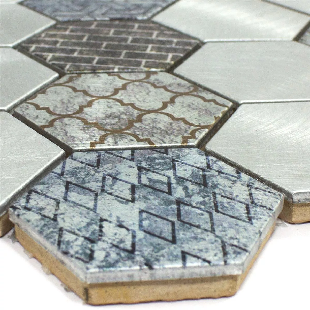 Mosaico Sunrise Grigio Argento