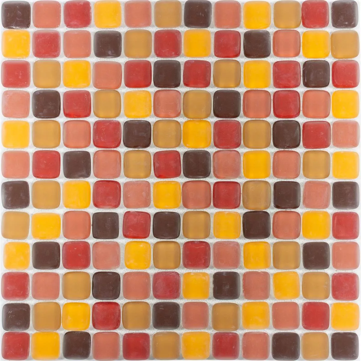 Mosaico Di Vetro Piastrelle Ponterio Frosted Rosso Mix