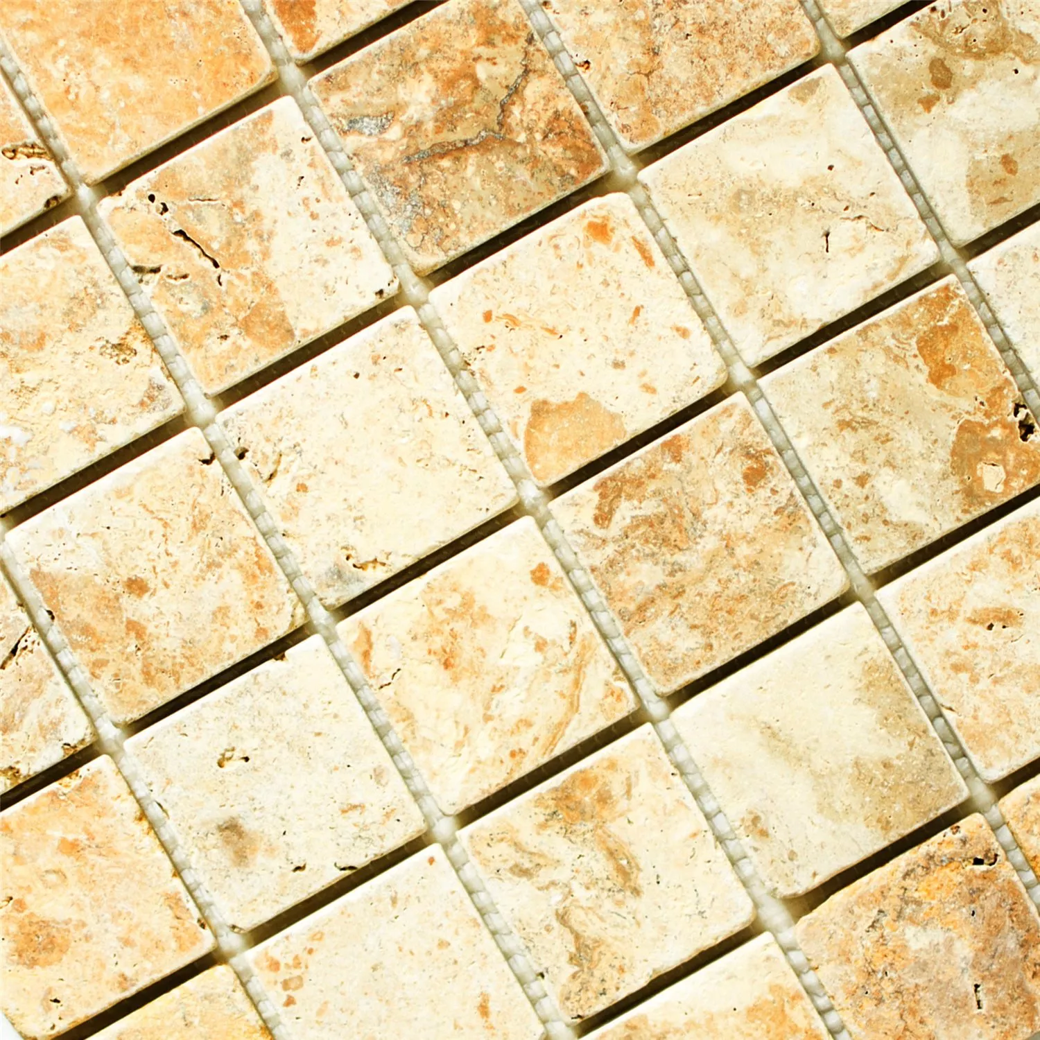 Mosaico Travertin Castello Gold 48