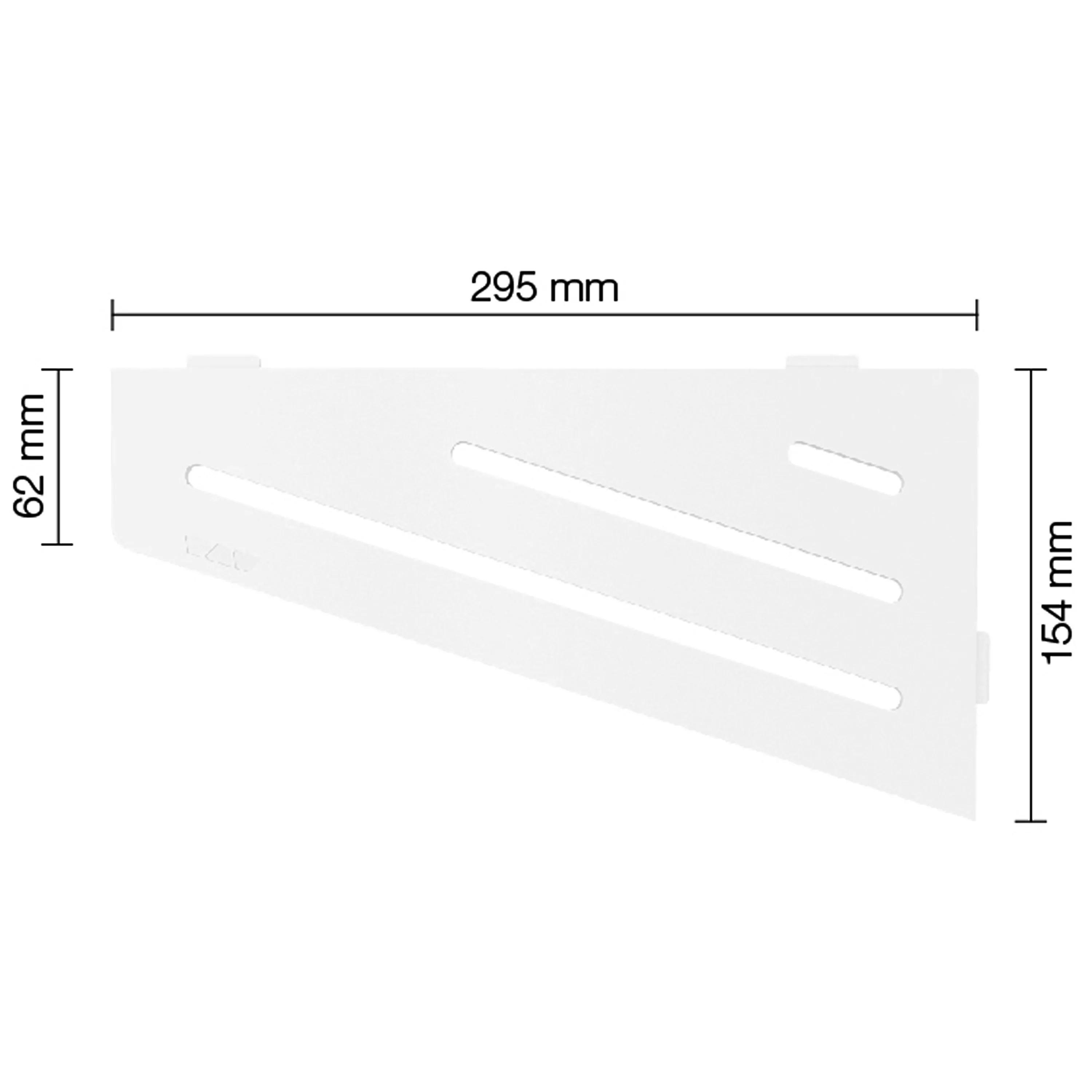 Mensola a muro Mensola per doccia Schlüter quadrata 15,4x29,5 cm Wave bianco