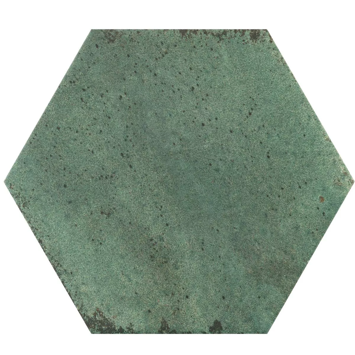 Campione Piastrelle Arosa Opaco Esagono Verde Smeraldo 17,3x15cm