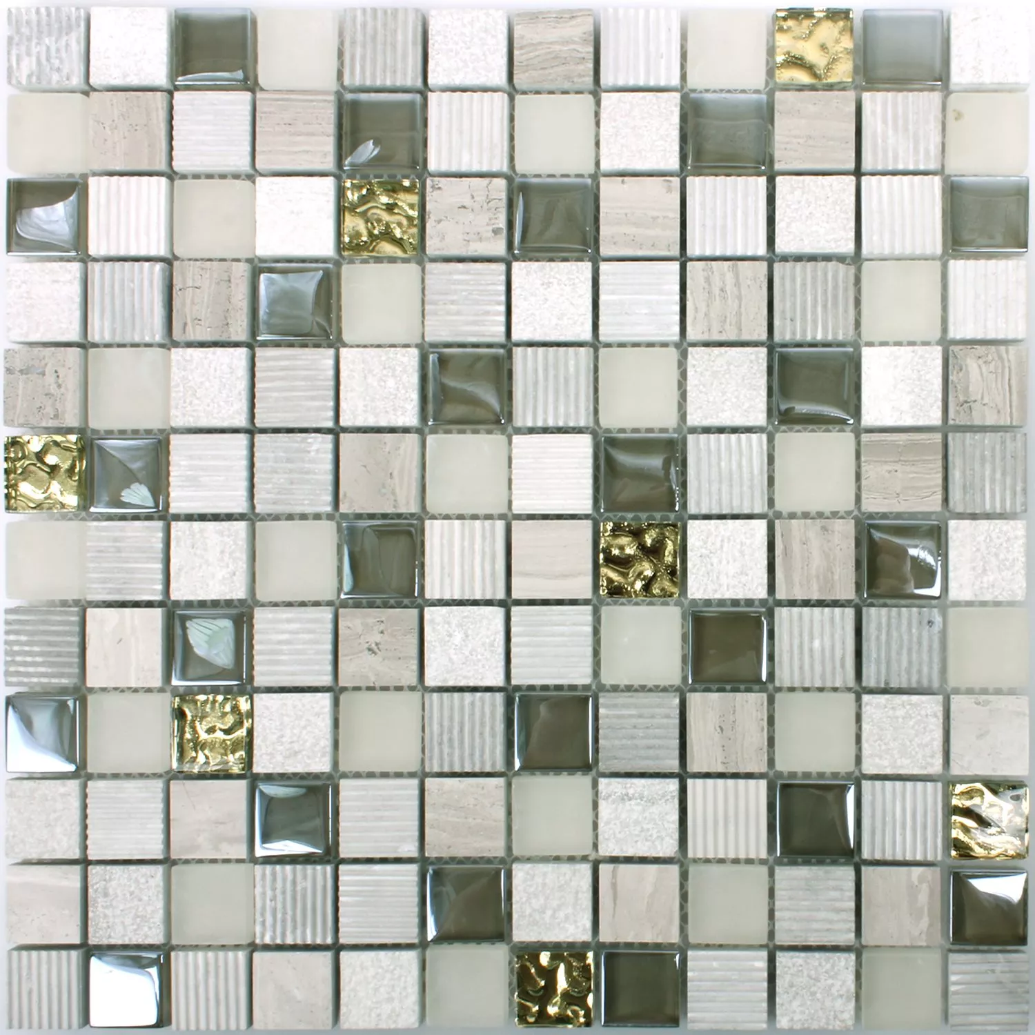 Mosaico Venzona Grigio Chiaro Oro 23