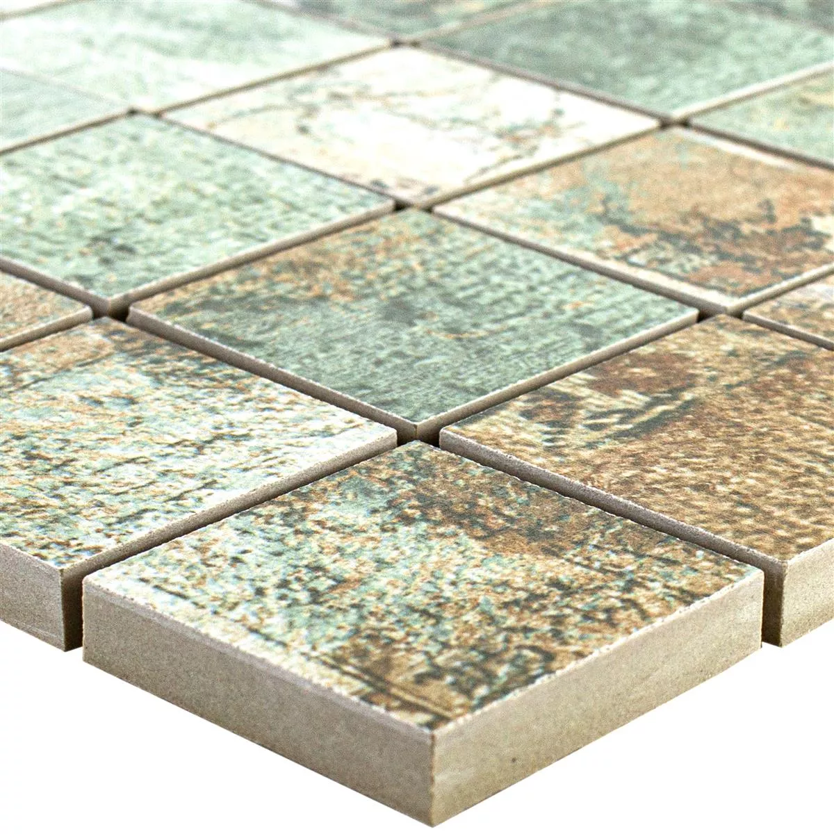Ceramica Mosaico Piastrelle Moonlight Marrone Verde 47x47mm Ceramica Mosaico Piastrelle Moonlight Marrone Verde 47x47mm