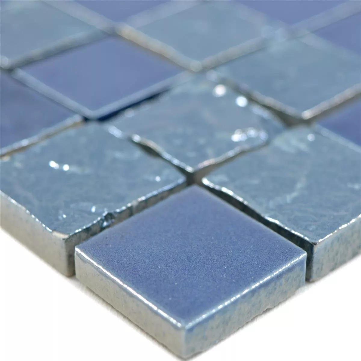 Ceramica Mosaico Piastrelle Shogun 3D Blu