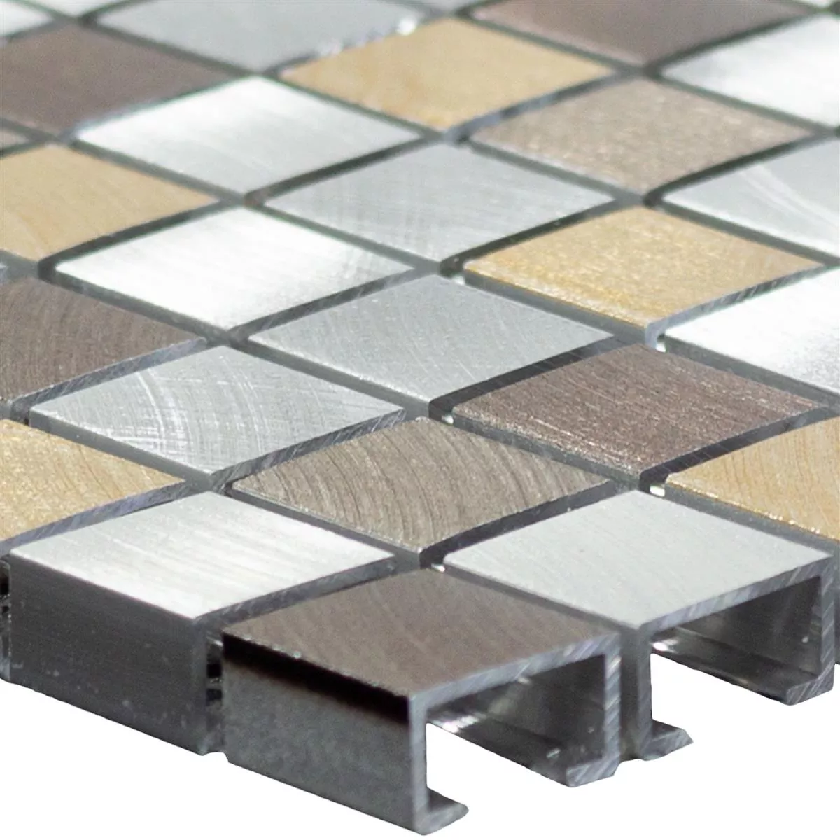 Alluminio Metallo Mosaico Techvisto Marrone Argento