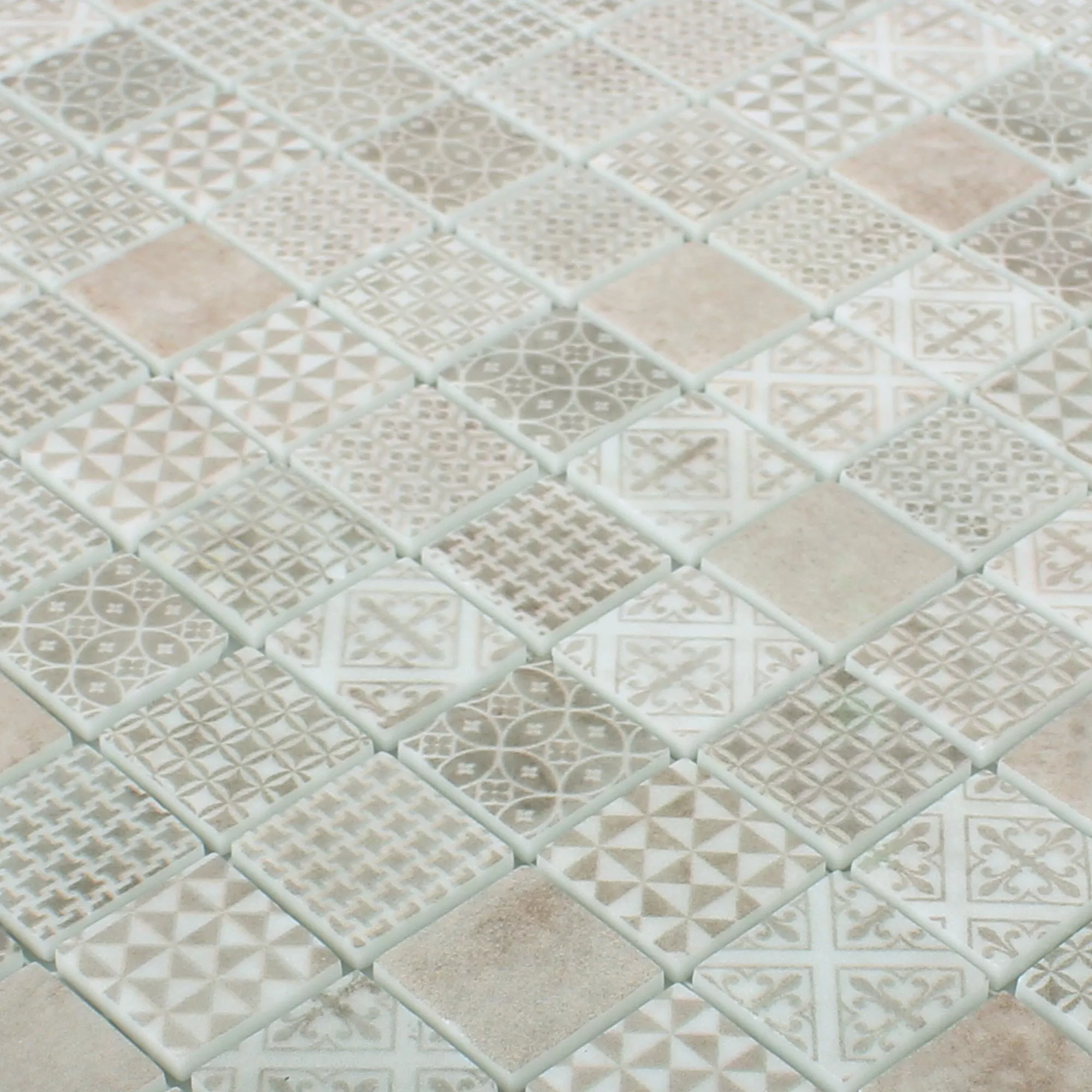 Mosaico Vetro Piastrella Malard Beige