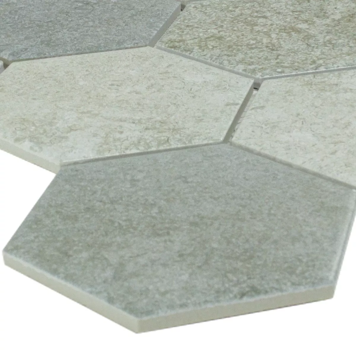 Campione Pietra Naturale Mosaico Hanoi Esagono Grigio
