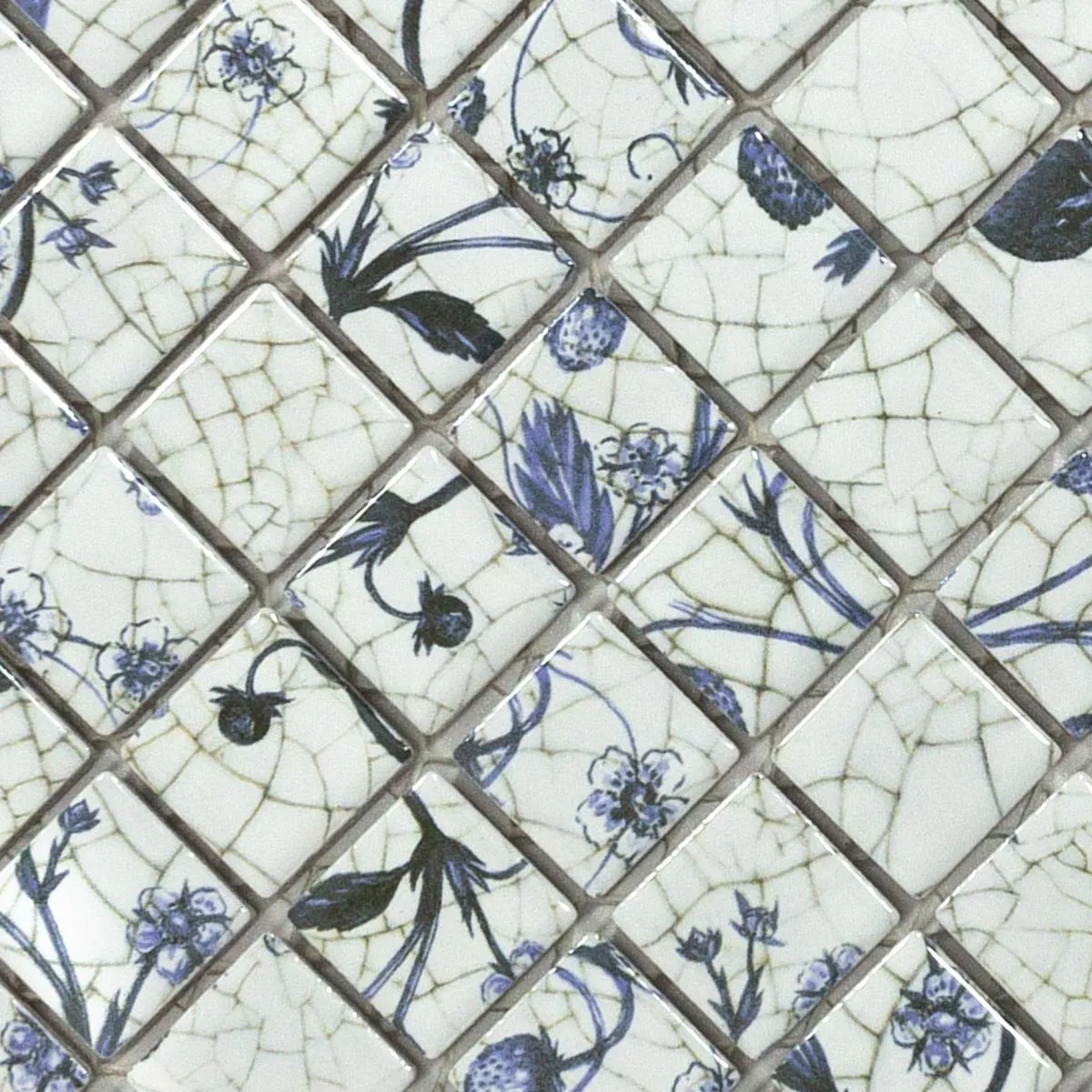 Ceramica Mosaico Isabella Bianco Blu