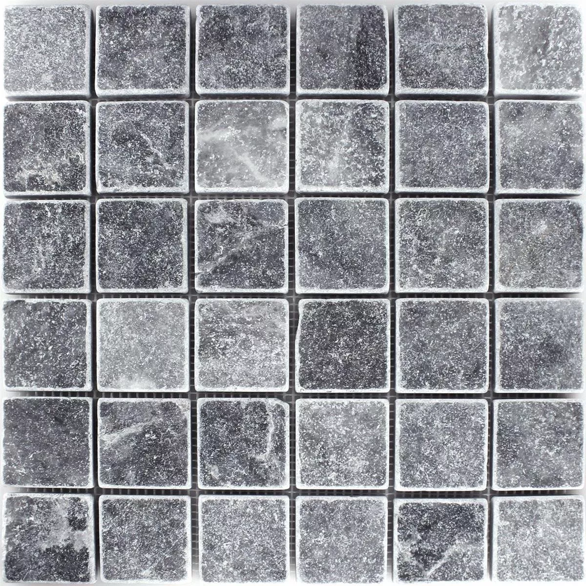 Mosaico Marmo Visso Nero 48