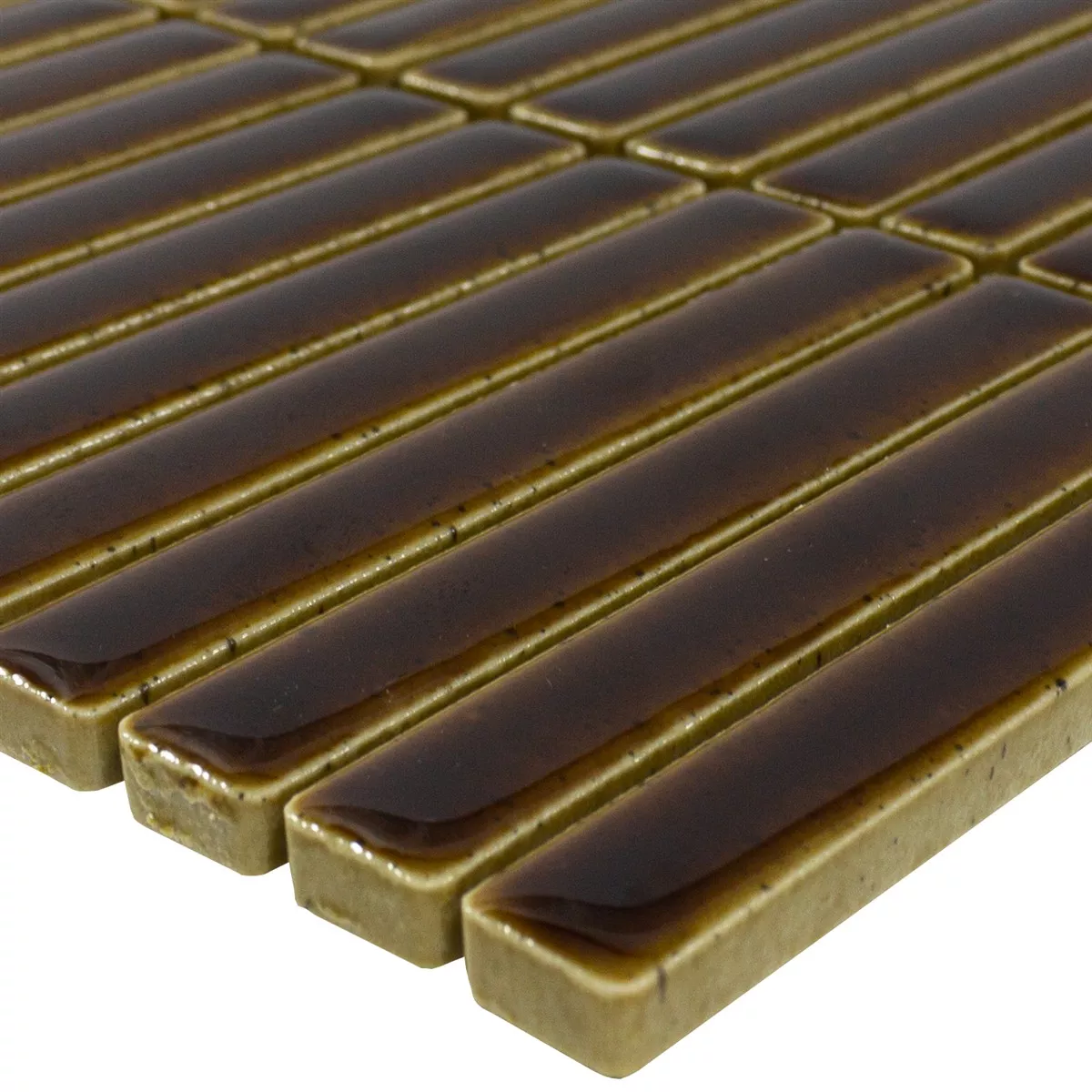 Mosaico Wallachia Marrone Scuro Lucida 12x92x8 mm