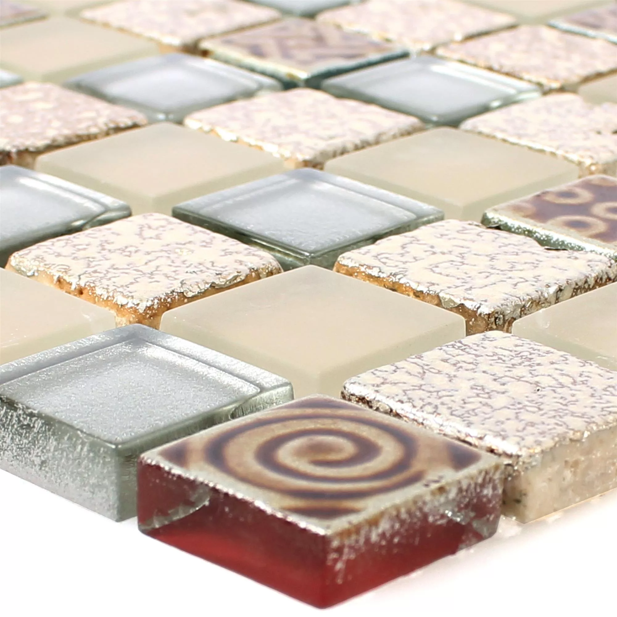 Mosaico Di Vetro Pietra Naturale Piastrelle Kobold Beige Argento Mosaico Di Vetro Pietra Naturale Piastrelle Kobold Beige Argento