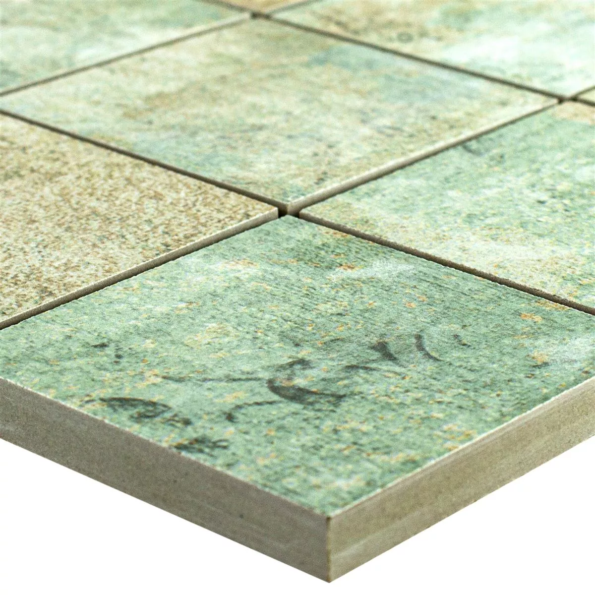 Ceramica Mosaico Piastrelle Moonlight Marrone Verde 71x71mm Ceramica Mosaico Piastrelle Moonlight Marrone Verde 71x71mm