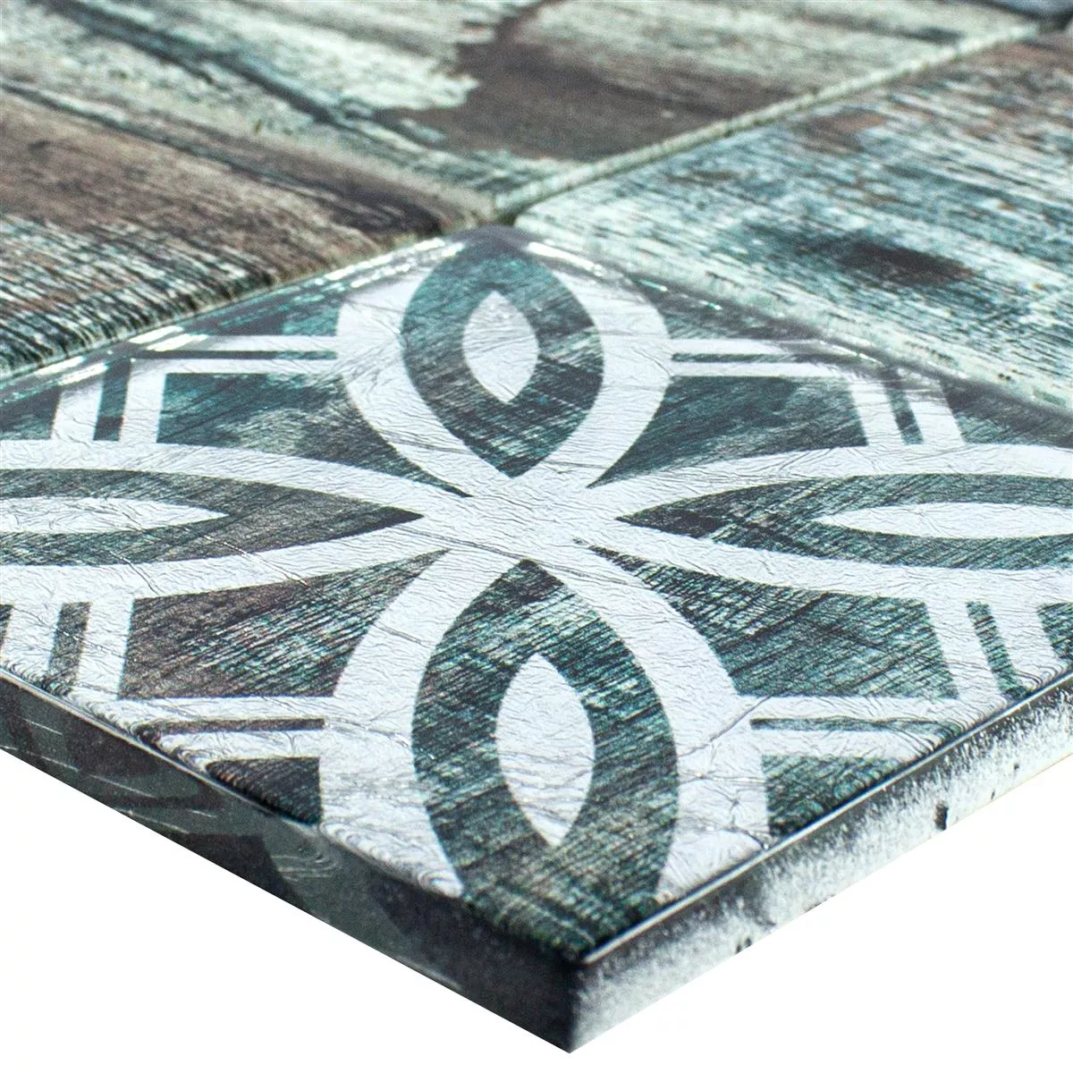 Mosaico Di Vetro Piastrelle Legno Ottica Norwalk Grigio Marrone Verde Q98 Mosaico Di Vetro Piastrelle Legno Ottica Norwalk Grigio Marrone Verde Q98