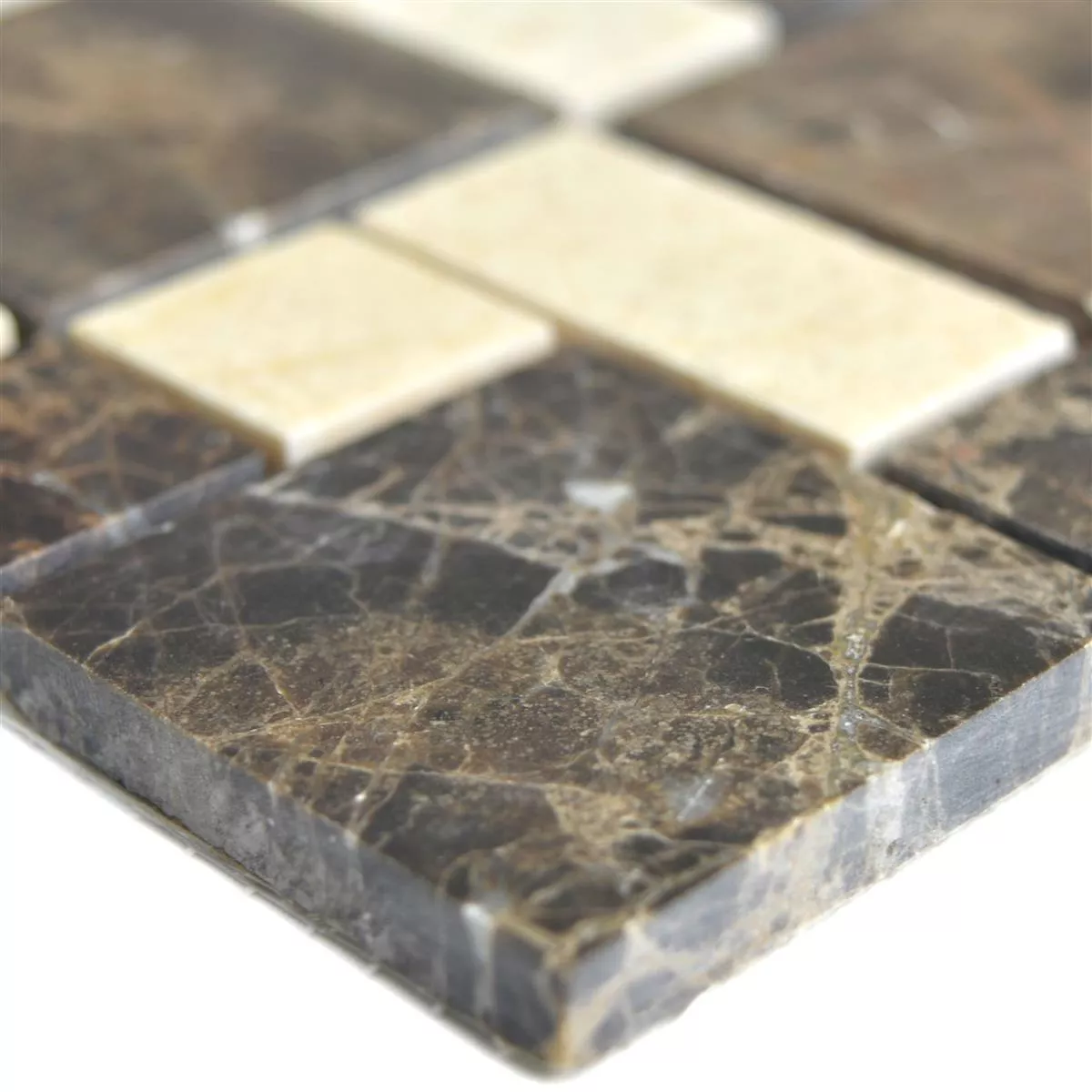 Marmo Mosaico In Pietra Naturale Piastrelle Cordoba Emprador Dark Beige