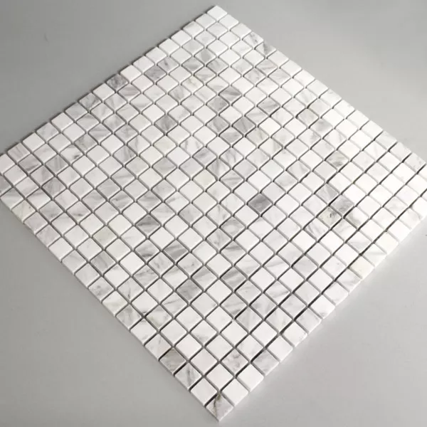 Mosaico Marmo 15x15x8mm Bianco Lucidato