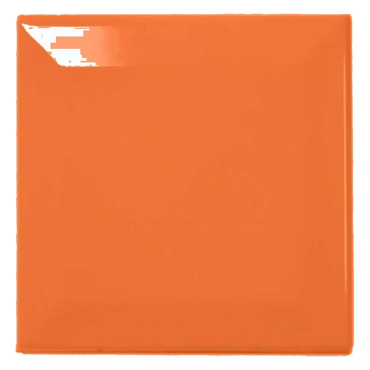 Piastrella metropolitana Arancione Lucida 10x10 cm Sfaccettatura Catarina Naranja