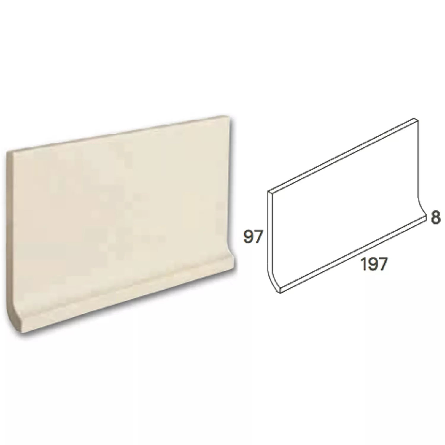 Base Cove Grana Fine Piastrella Grigio 20x10cm Base Cove Grana Fine Piastrella Grigio 20x10cm