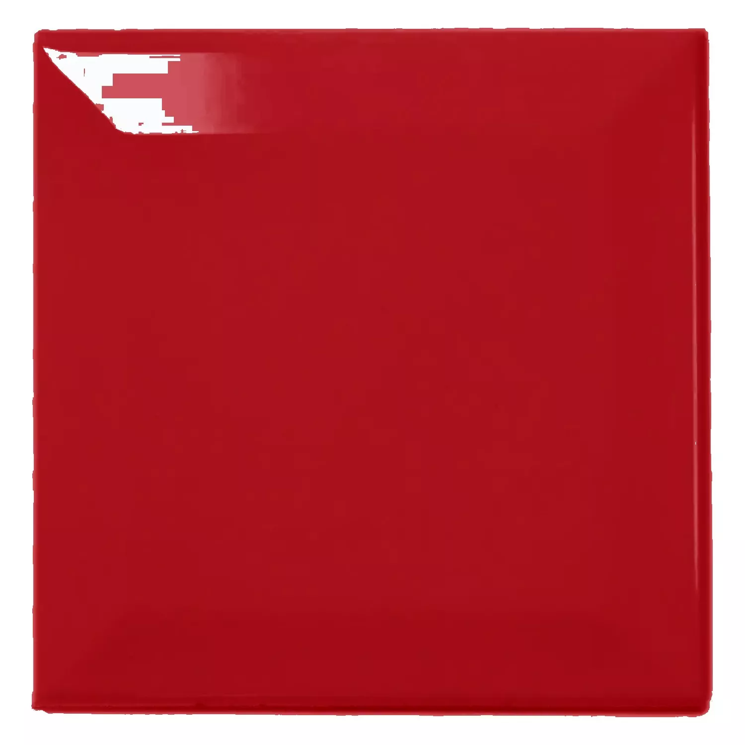 Piastrella metropolitana Rosso Lucida 10x10 cm Sfaccettatura Catarina Fuego