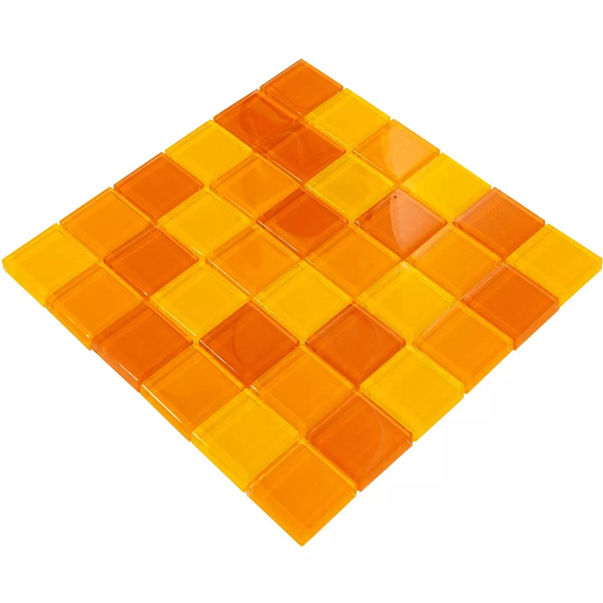 Mosaico Di Vetro Piastrelle Glasgow Arancione Mix