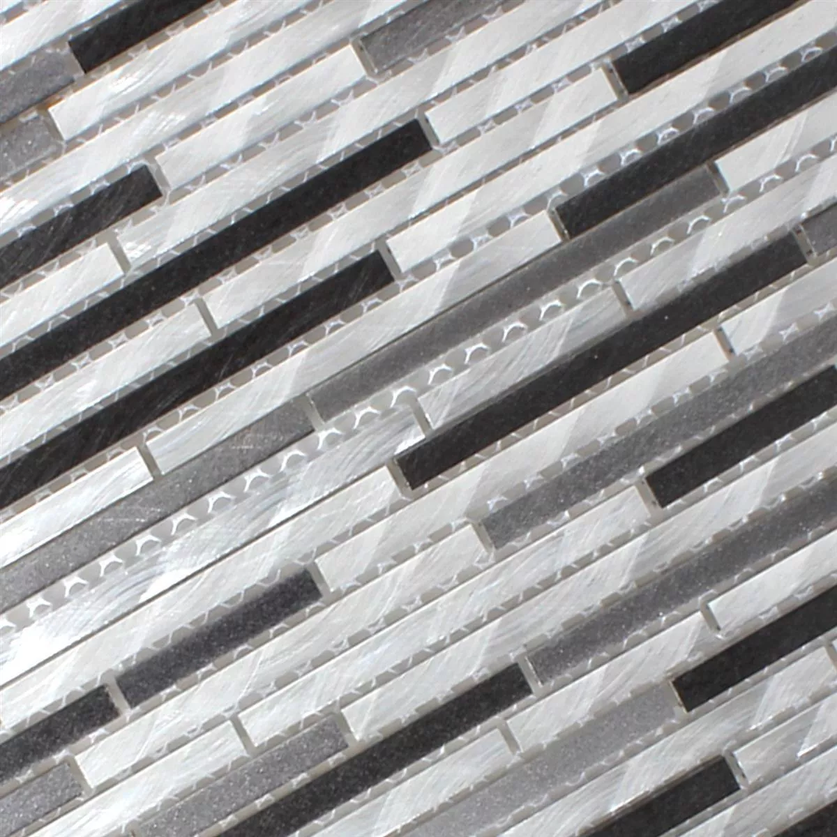 Mosaico Alluminio Nero Grigio