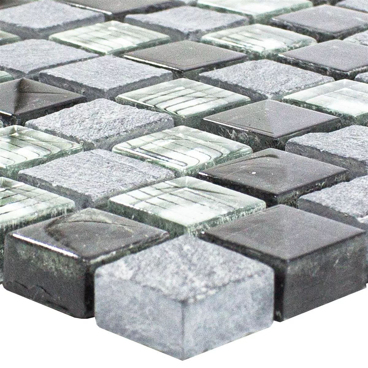 Mosaico Vetro Pietra Naturale Lincoln Grigio Argento Mosaico Vetro Pietra Naturale Lincoln Grigio Argento