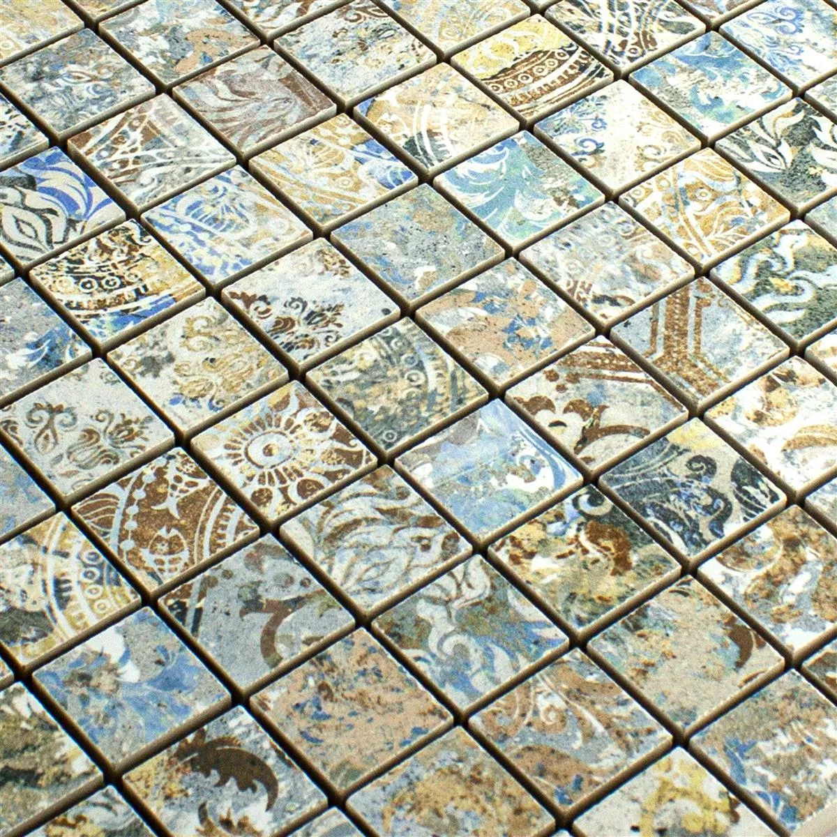 Campione Ceramica Mosaico Piastrelle Patchwork Colorato