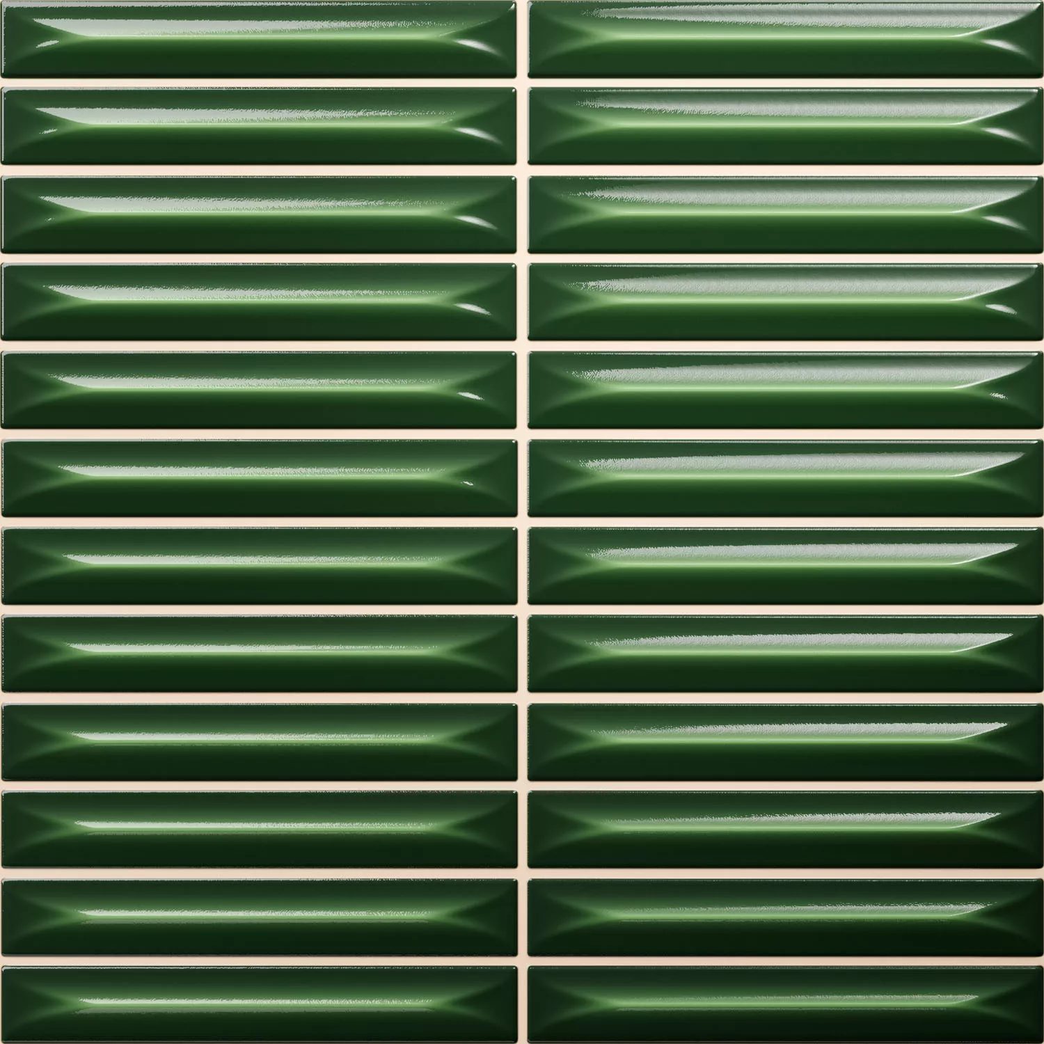 Bevel Vittoriano Verde Lucida Maglia 20x20 cm