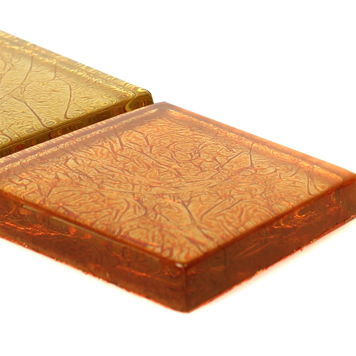 Mosaico Di Vetro Piastrelle Confine SantaFe Oro Arancione Q48