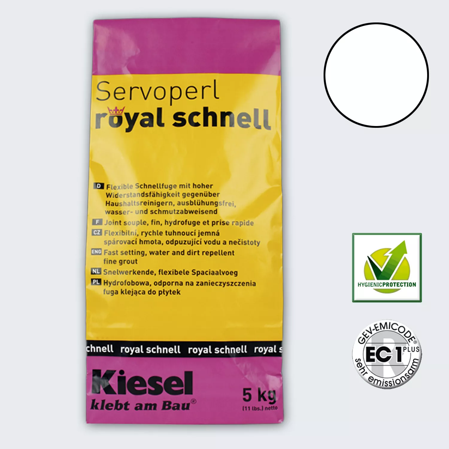 Kiesel Servoperl Royal - Regolazione Rapida, Giunto Flessibile (5KG Bianco)