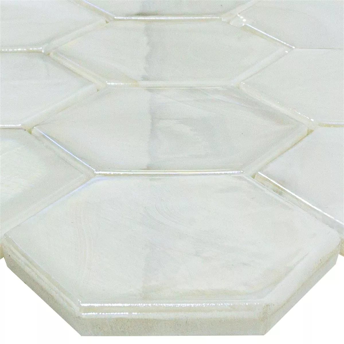 Mosaico Di Vetro Piastrelle Andalucia Esagono Bianco Mosaico Di Vetro Piastrelle Andalucia Esagono Bianco